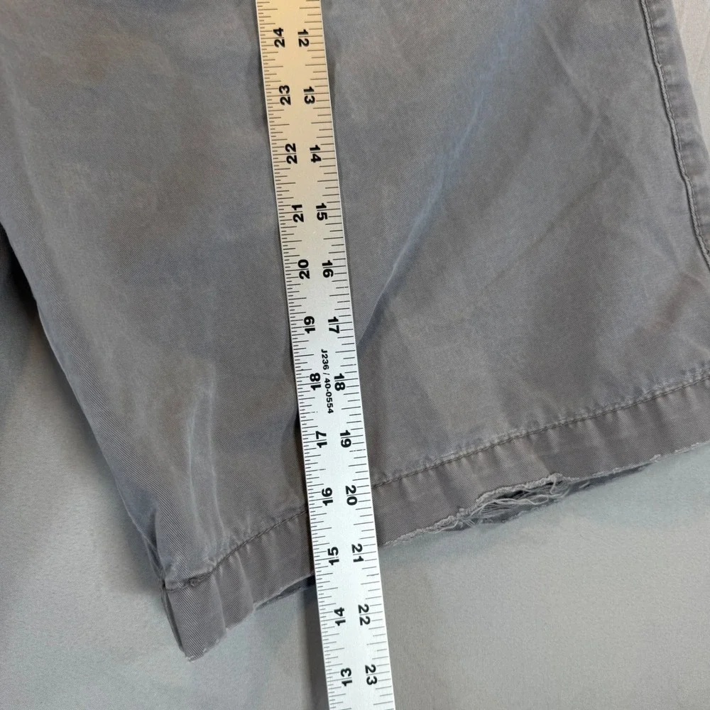 Old Navy Surplus Co Mens Gray Chino Vintage Shorts 34 Distressed Grunge Skate‎